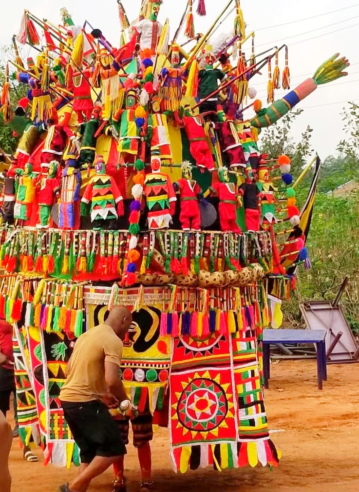 Ijele masquerade, the King of Masquerades, Anambra State